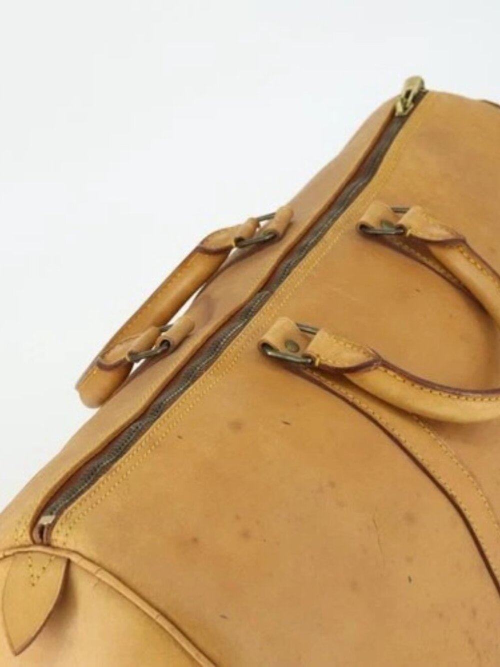 LOUIS VUITTON Nomad Keepall 55 Boston Bag Beige LV Auth 163339 - Picture 5 of 16